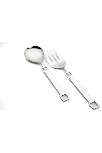 Mikasa Moor Mira Silver 2-Piece Salad Serving Set