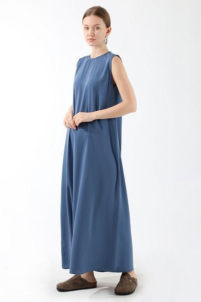 ZÜLAYS Indigo Zero Sleeve Long Lingerie Dress