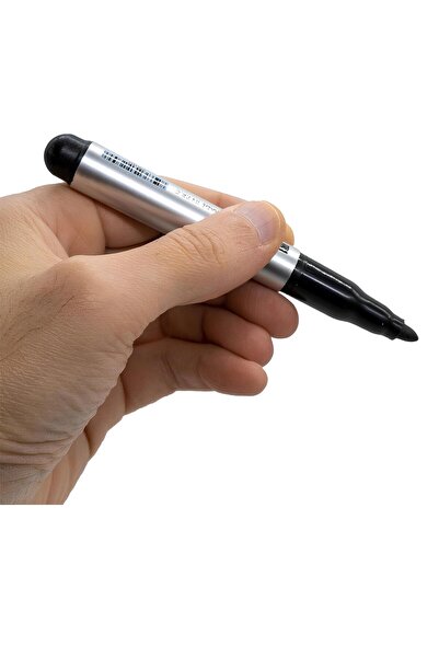 Badem10 Kalıcı Çıkmaz Koli Kalemi Suya Dayanıklı İşaretleme Markalama Siyah Kalem Metal Cam Çuval 5 ADET