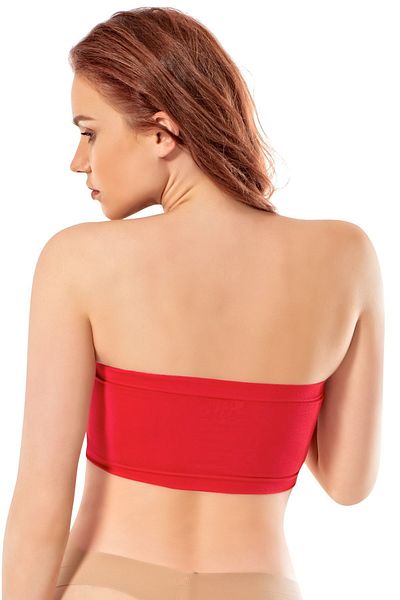 ERDEM İÇ GİYİM Red Seamless Short Bandeo Bustier 613