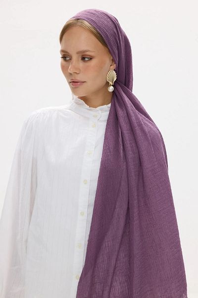 Starpink Bürümcük Muslin Tasseled Cotton Shawl - Starpnk