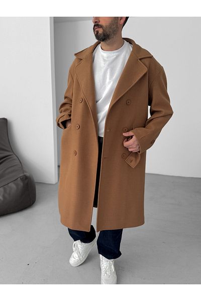 BYBASICMAN Oversize Tan Stamp Coat - V-50-09