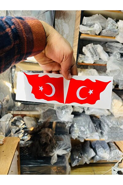 TRM 2 Adet 8X4Cm Kelebek Cam Türk Bayrağı