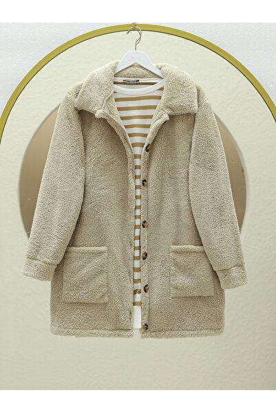 Kirazgym Buttoned Pocket Plush Cardigan