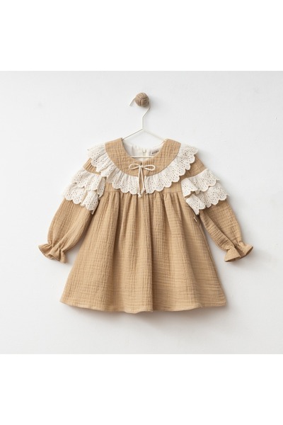 WONDRESS BABY ÇİÇEK DANTELLİ BEBEK ELBİSE