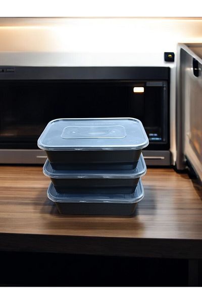 intoku 650 ml Microwave Container - Reusable, Compatible, 3 Pieces