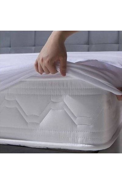 Altınbaşak White Liquid Proof Fitted Mattresses / Size : 160 X 200 cm White