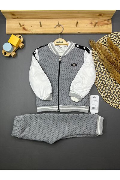 ZİMBOO Quilted Cardigan Db Armali - Set of 3