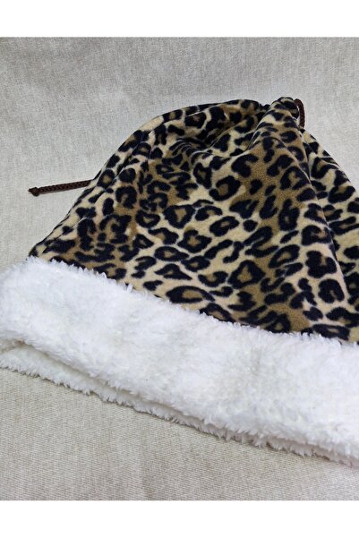 MODA LEOPAR DESENLİ POLAR BERE