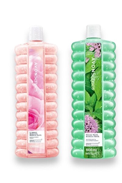 AVON Senses Lamour Sunrise Parisian Ve Senses Water Mint Bubble Bath 1 Lt Banyo Köpüğü Seti