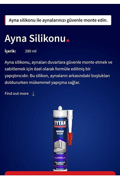 TYTAN Ayna Yapıştırma Silikonu280ml (24adet)