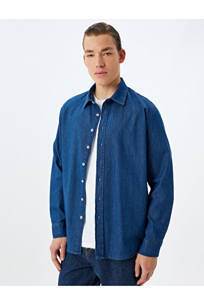 Koton Dunkle Indigo-Jacke für Erwachsene – 5WAM50009ND