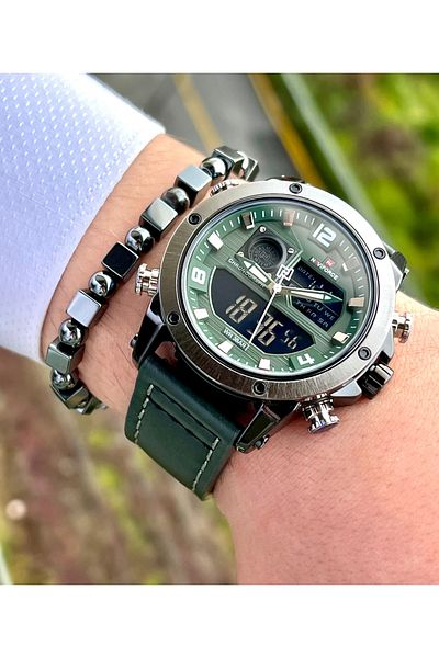 Naviforce Men's Wristwatch and Bracelet Gift