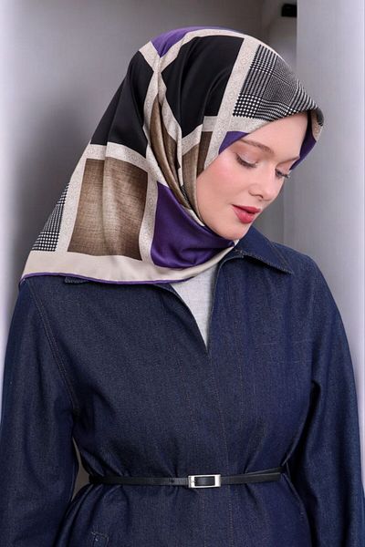 Levidor Φουλάρι με τετράγωνο σχέδιο Trend Twill