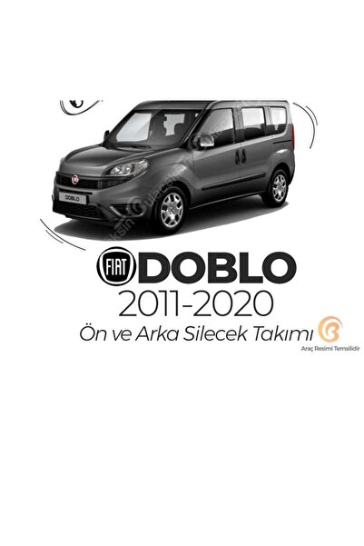 ERAKS CAR ACCESORIES Ön ve Arka Silecek Seti Fiat Doblo 2011-2020 ile Uyumlu