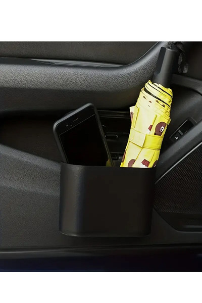 batcell Car Auto Trash Can Portable In-Car Portable Lid Organizer Trash Can Push Lid Bucket