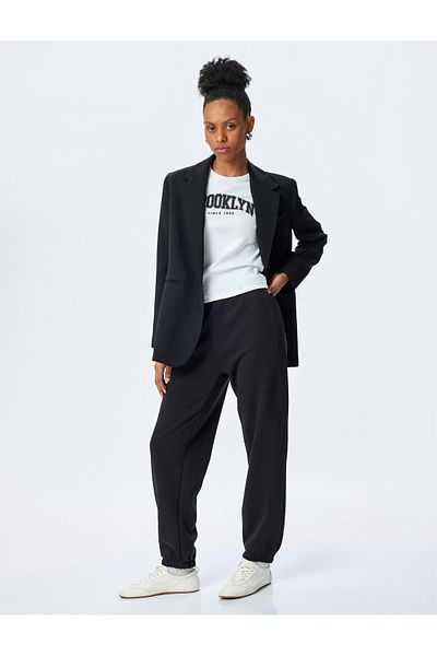 Koton Άνετη εφαρμογή Jogger Sweatpants με δεμένες τσέπες στη μέση