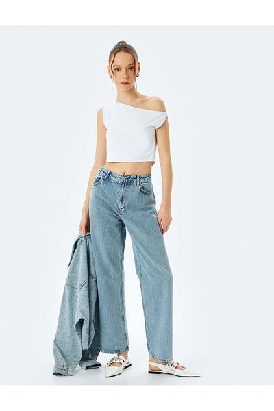 Koton Straight Fit Regular Waist Pocket Jeans - Straight Jeans