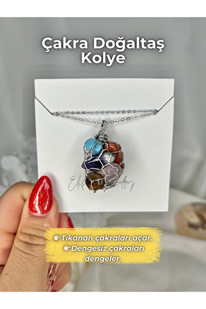 Elifsu Jewelry Bohça model Chakra Stones Wrap Around Necklace