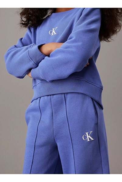 Calvin Klein Lastikli Paça Mavi Kız Çocuk Eşofman Altı IG0IG02617C6D