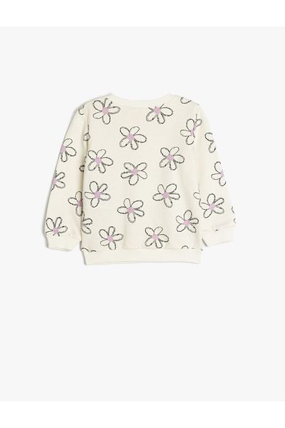 Koton Floral Print Cotton Long Sleeve Sweatshirt