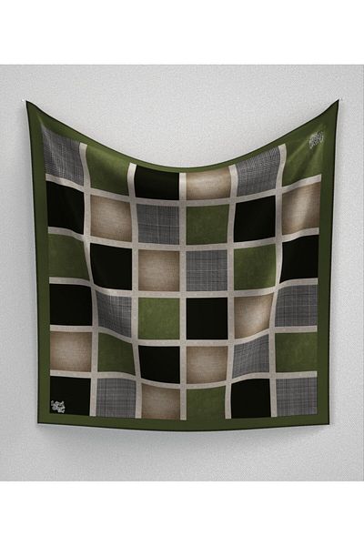Levidor Φουλάρι με τετράγωνο σχέδιο Trend Twill