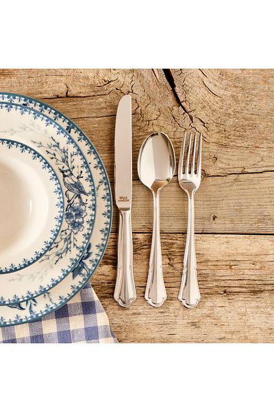 Bella Maison Torino 18 Piece Dinner Fork Spoon Knife Set Silver