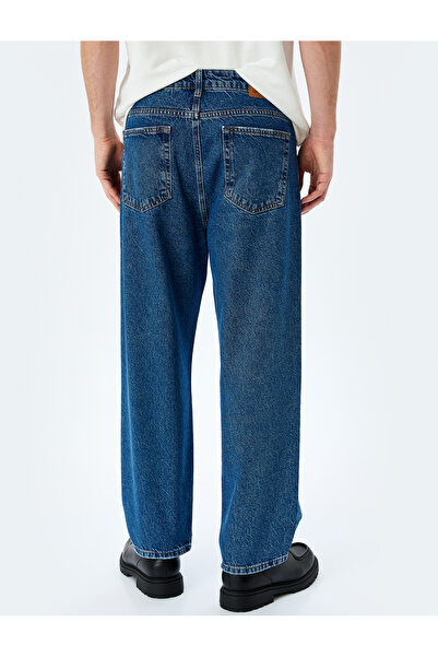 Koton Normal Bel Pamuklu Bol Baggy Jean Pantolon