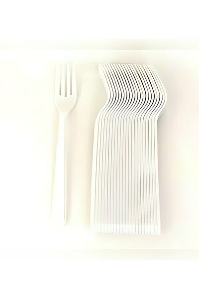 TREND 25 Pieces Plastic Fork White