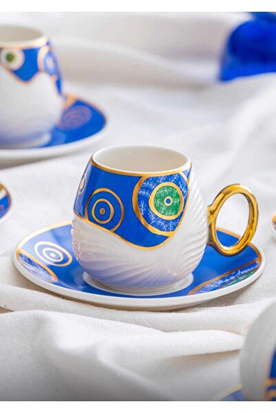 ACAR Jüpiter Porselen Kahve Fincan Takımı 6 Lı