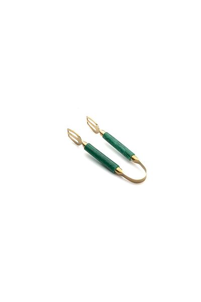Mikasa Moor Gold Green Sugar Tongs