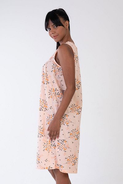 VİENETTA Women's Zero Sleeve Salmon Nightgown C3T9N3O161