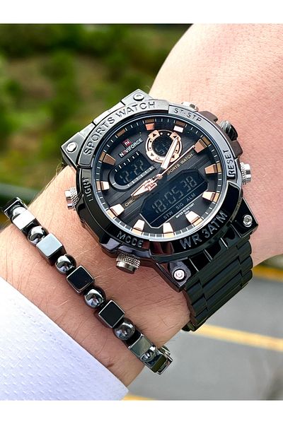 Naviforce Men's Wristwatch and Bracelet Gift