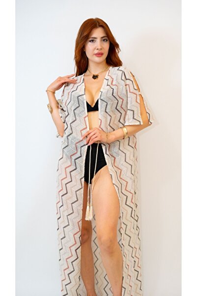 Pero Pareo Pamuklu Dantel Kumaştan Plaj Elbisesi