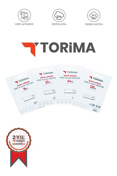 Torima ذاكرة فلاش USB معدنية سعة 128 جيجابايت بسرعة 100 ميجابايت/ثانية 3.0