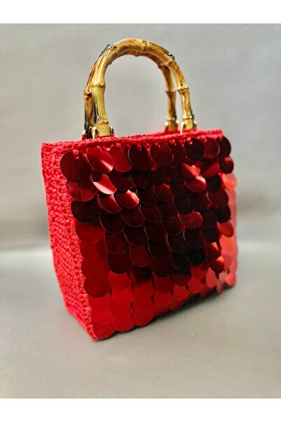 YELİZ HANDMADE El örgüsü pullu çanta