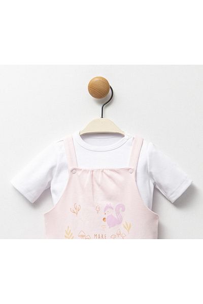 Moi Noi Pink Baby Girl Salopeci - 100% Cotton