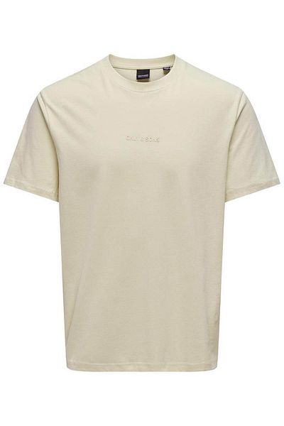 Only & Sons Ανδρικό μπλουζάκι Onslevı Life Reg Text Beige 22028147