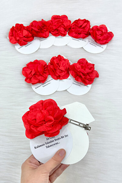 ZEYMERADE هدية حمراء مع مشبك مشبك، حناء ليلة وصيفة العروس والعروس وحفلات الخط...