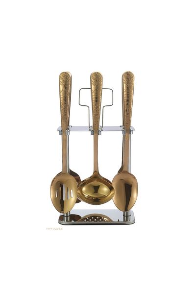 drobina 7 Piece Stainless Steel Room Spoon Set, full bronze
