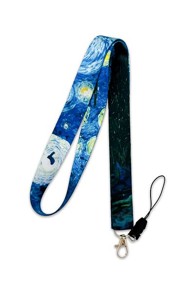 PABALAS Vincent Van Gogh Star Pattern Neck Lanyard and Phone Strap - Night Table Holder