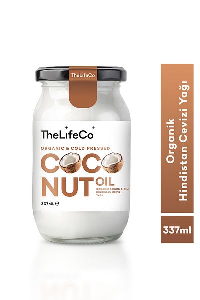 TheLifeCo Organic Cold Pressed Coconut Oil 337 ml (Vegan)
