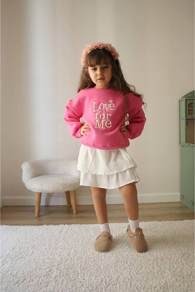 Yalçınoğlu Kids Stylish Sweatshirt & Skirt Special for Tiny Fashioners I Stylish and Comfortable for Girls I Girl's Clothing