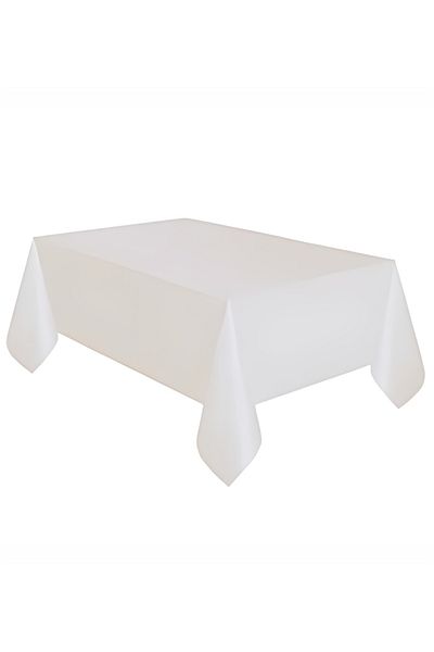TREND Table Cloth - Plastic - Plain - White