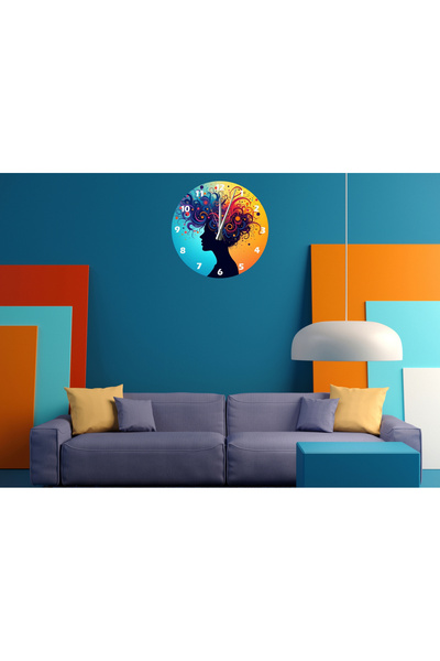 Ti Play Tİ-PLAY VIAȚĂ ȘI CULORI 30X30CM CEAS DE PERETE MODERN DECORATIV ACRILIC