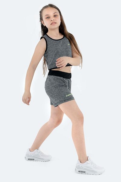 Slazenger Детски горнище Desta за момиче, тъмносив цвят