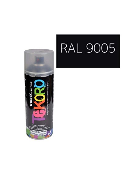 TEKORO Sprey Boya Ral 9005 Jet Siyah Mat 400 Ml