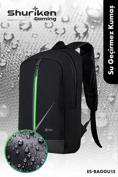 Shuriken Es-Baggu15 15.6" Gaming Laptop Backpack - for Travel