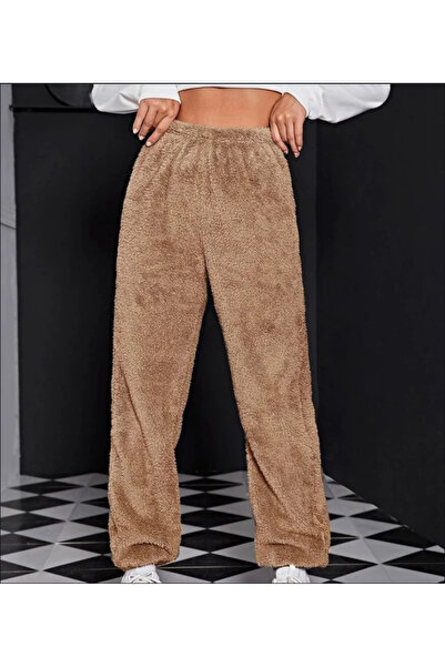 NAKISCHI Elastik Bel Daralan Teddy Pantolon 2025