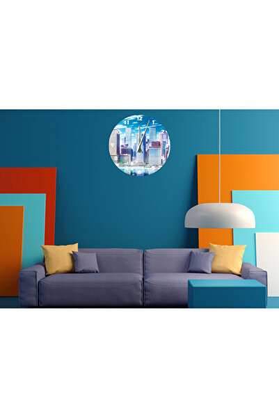 Ti Play Tİ-PLAY URANIȚI ȘI NORI 30X30CM CEAS DE PERETE MODERN DECORATIV ACRILIC